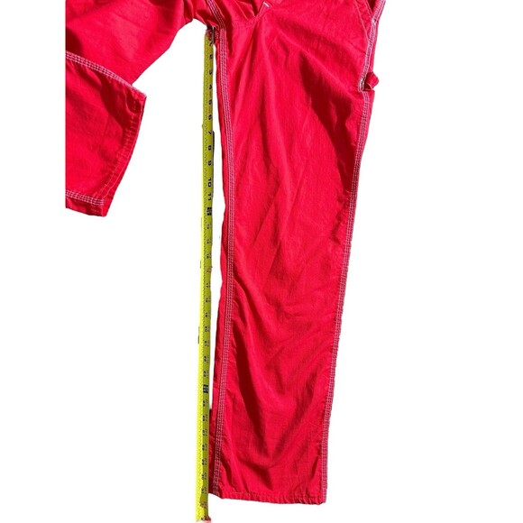 Vtg Washington Dee Cee Overalls Red 100% Cotton Adjustable Straps Unisex OS See - Picture 6 of 16